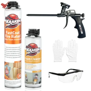 Kraken Bond FastCoat Insulation Spray Foam (Closed Cell Expanding Foam), Class A Fire Rated