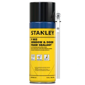 Stanley F902 Window & Door Foam Sealant with Straw Applicator - Low Expansion, 12 oz